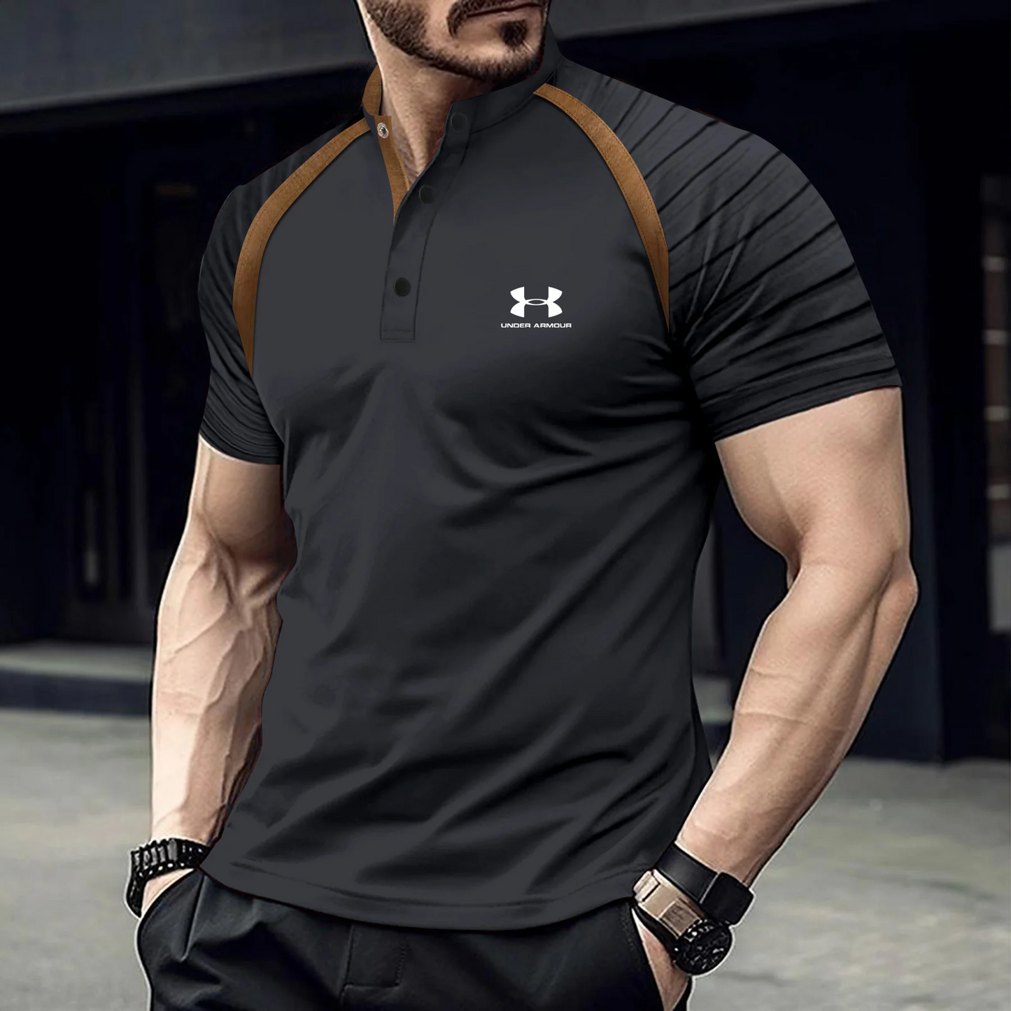 Hudson - Camiseta deportiva de manga corta para hombre