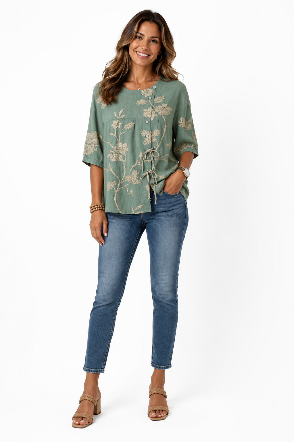 Celestina | Blusa elegante con estampado floral