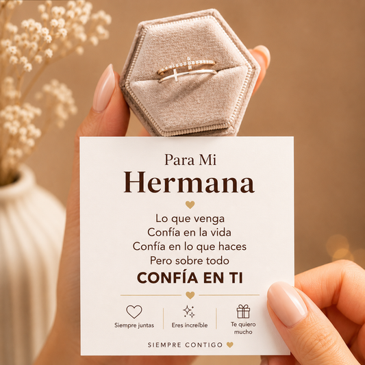 Anillo ajustable - Para mi hermana - Cree en ti