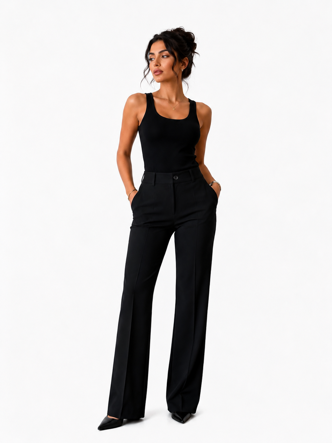 Étoile | Pantalones de traje de mujer de cintura alta