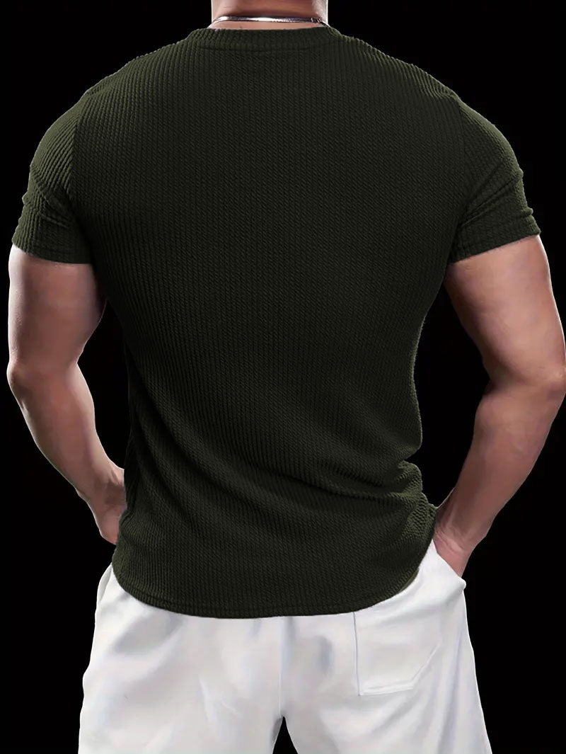 Harlem - Camiseta de cuello redondo con textura de alta calidad