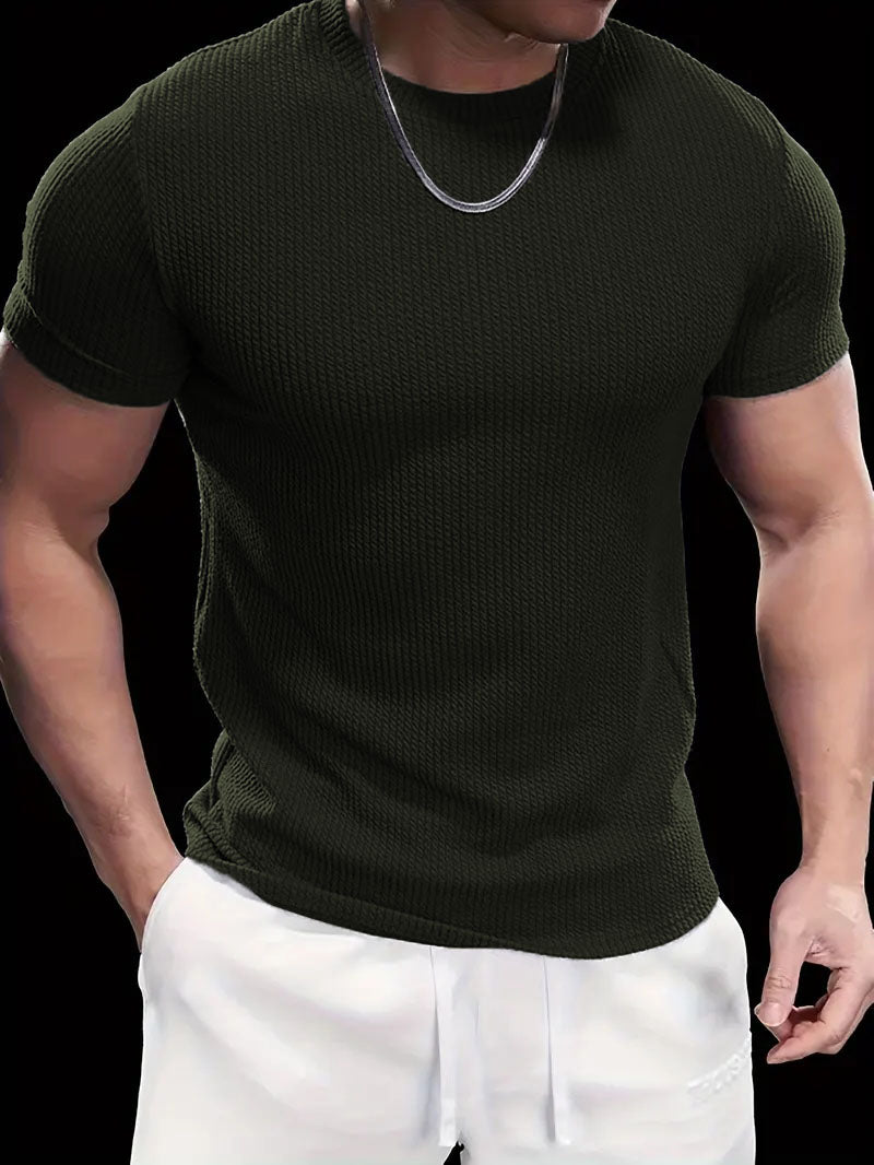 Harlem - Camiseta de cuello redondo con textura de alta calidad