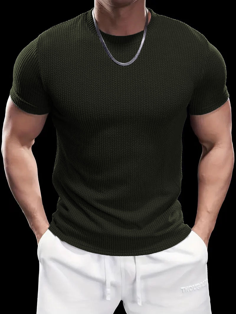 Harlem - Camiseta de cuello redondo con textura de alta calidad