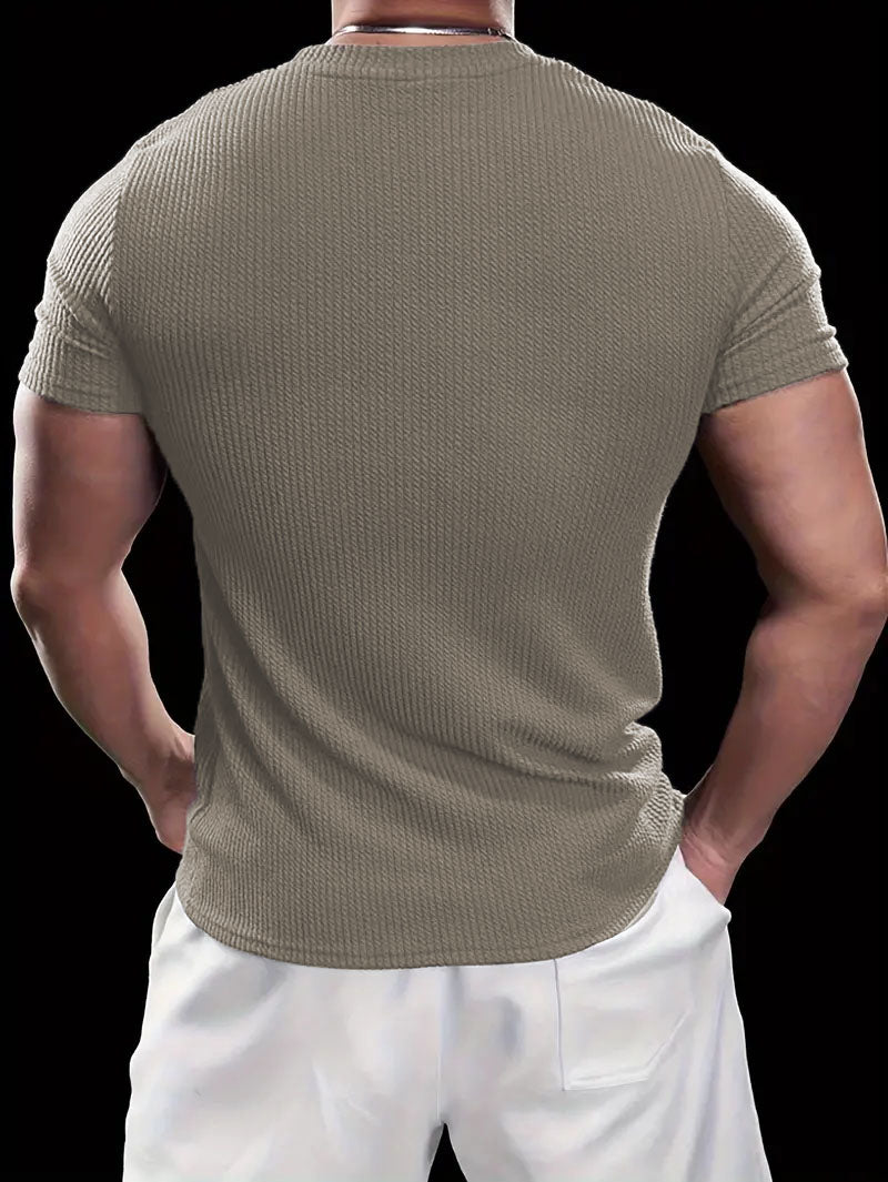 Harlem - Camiseta de cuello redondo con textura de alta calidad