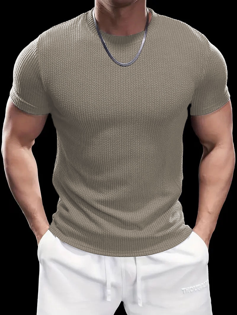 Harlem - Camiseta de cuello redondo con textura de alta calidad