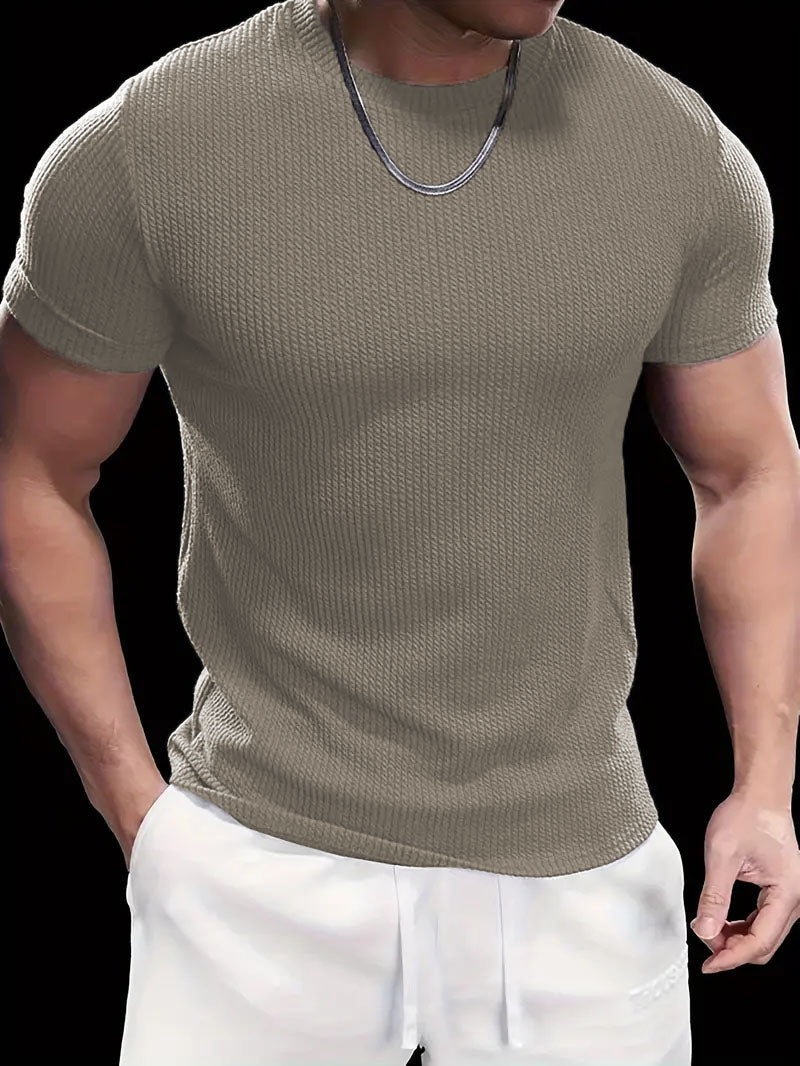 Harlem - Camiseta de cuello redondo con textura de alta calidad