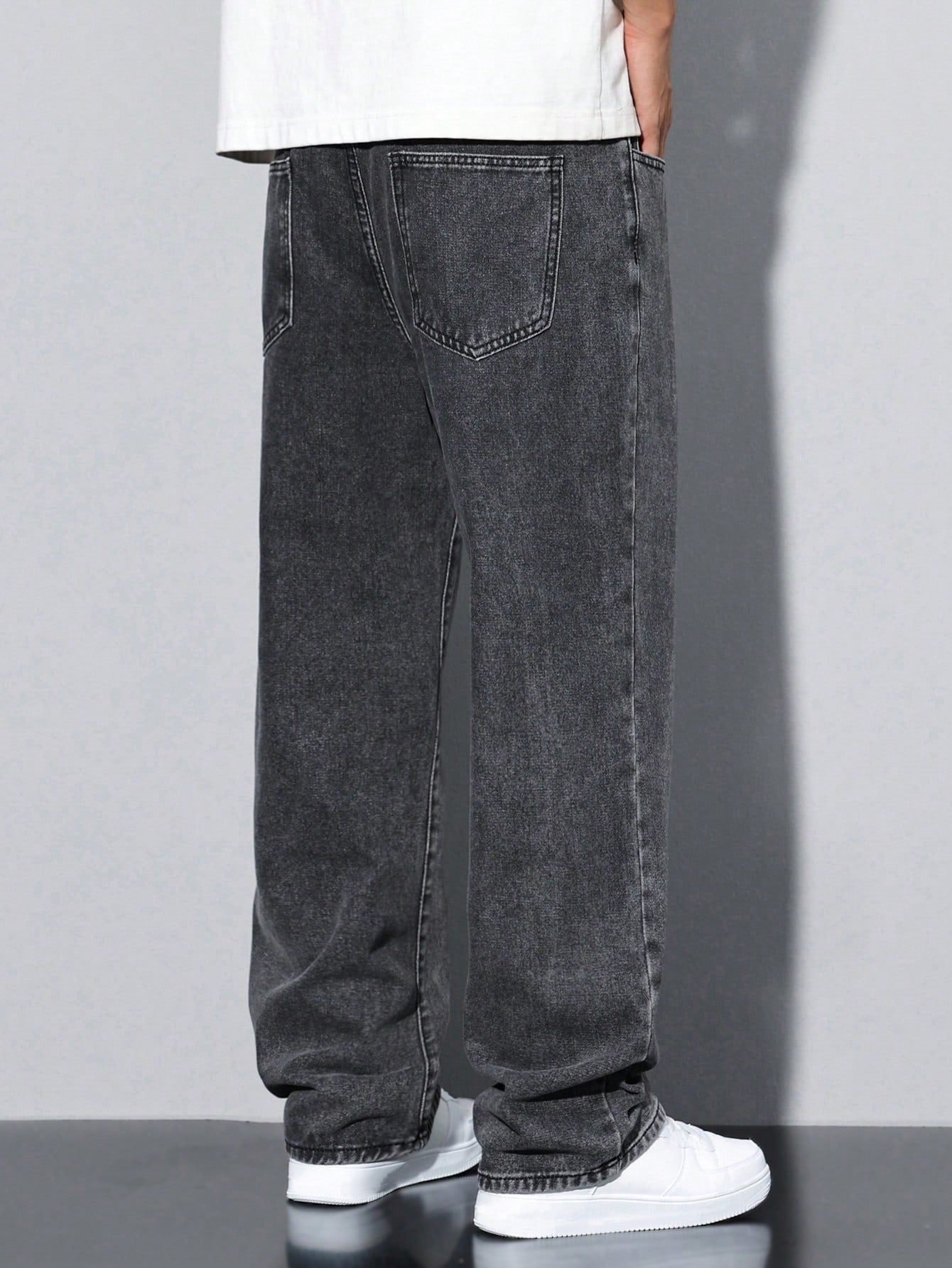 Oslo - Grey Spectrum Loose Straight Fit Jeans