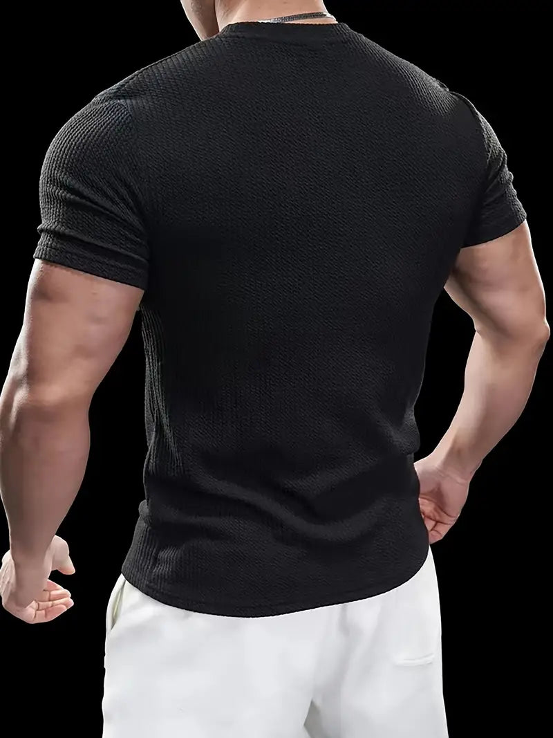Harlem - Camiseta de cuello redondo con textura de alta calidad