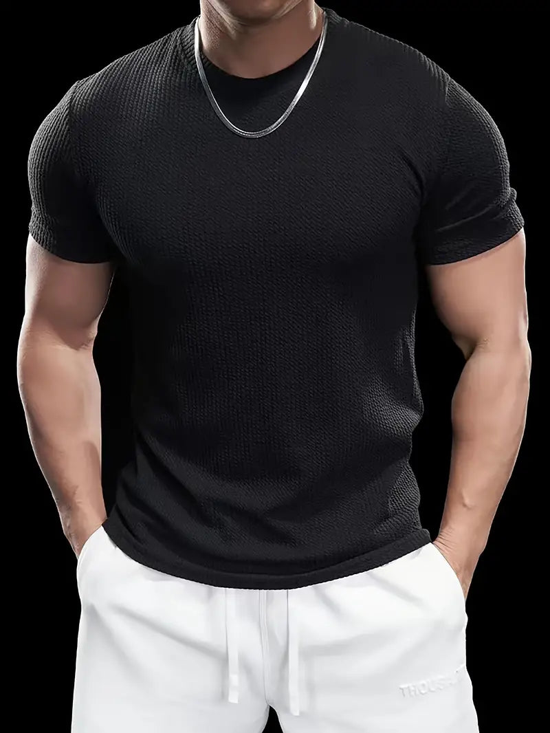 Harlem - Camiseta de cuello redondo con textura de alta calidad