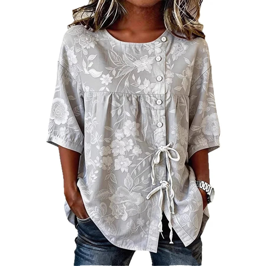 Celestina | Blusa elegante con estampado floral