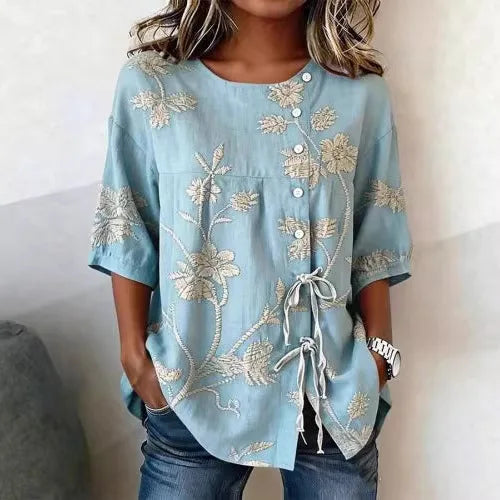Celestina | Blusa elegante con estampado floral