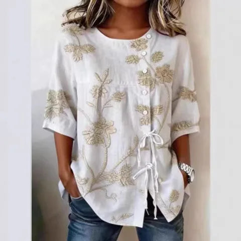 Celestina | Blusa elegante con estampado floral