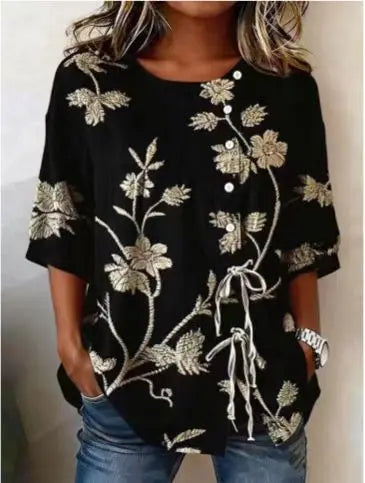 Celestina | Blusa elegante con estampado floral