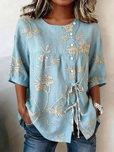 Celestina | Blusa elegante con estampado floral