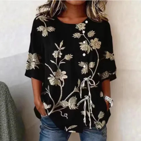 Celestina | Blusa elegante con estampado floral