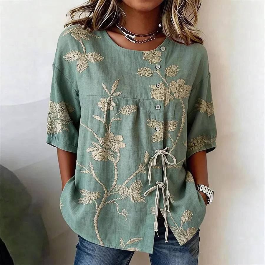 Celestina | Blusa elegante con estampado floral