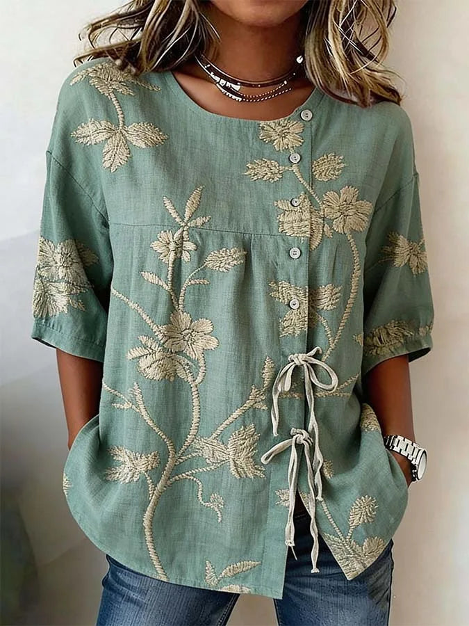 Celestina | Blusa elegante con estampado floral