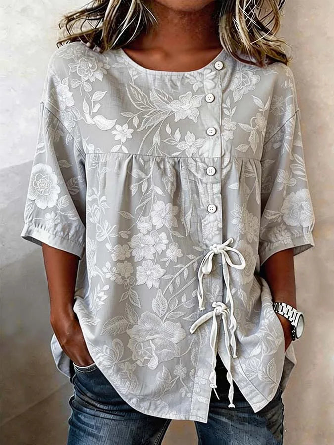 Celestina | Blusa elegante con estampado floral