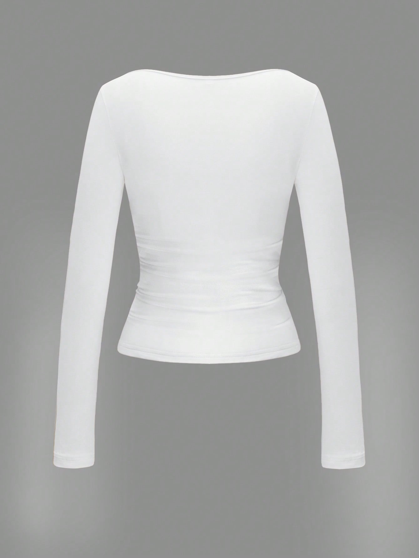 Alba - Camiseta de cuello cuadrado y manga larga